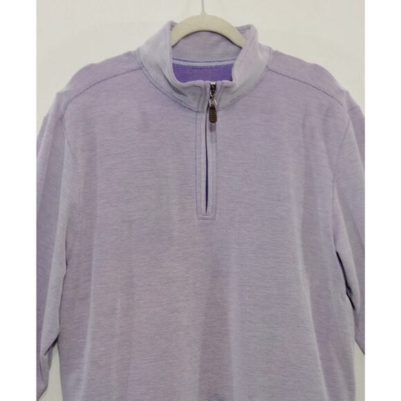 Tommy Bahama Men’s Sweater Long Sleeve 1/4 Zip Casual Golf Lilac Size Large - Picture 3 of 12